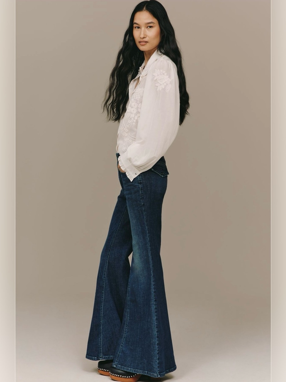 Pilcro Brigette high rise bell bottom jeans